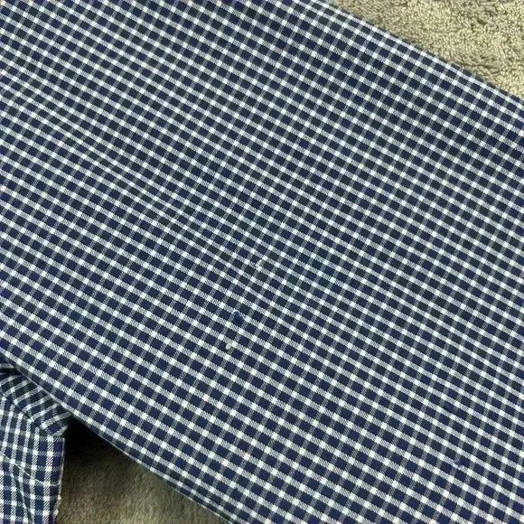 Polo Ralph Lauren Shirt Mens Medium Blue Plaid Check Long Sleeve Stretch Nylon - Picture 6 of 12